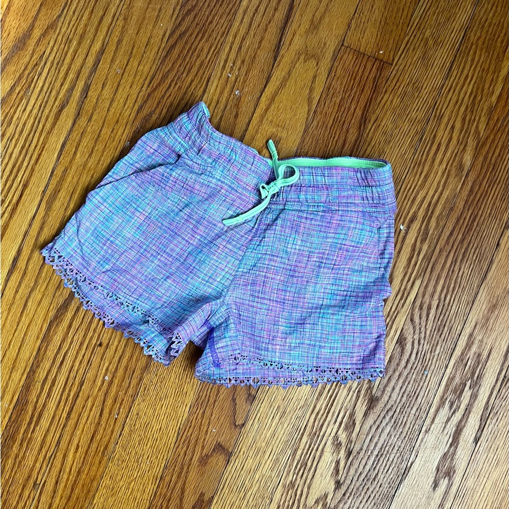 Ivivva Purple and Blue Shorts Elastic Waistband Lightweight